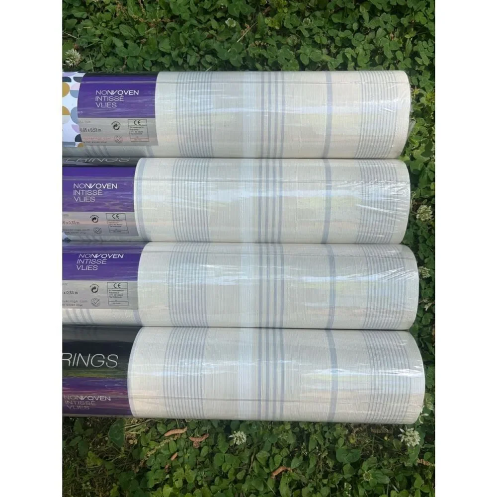Walls Republic Path Ivory Nonvoven Striped Wallpaper # R1251 ~ 4 Rolls ~ New
